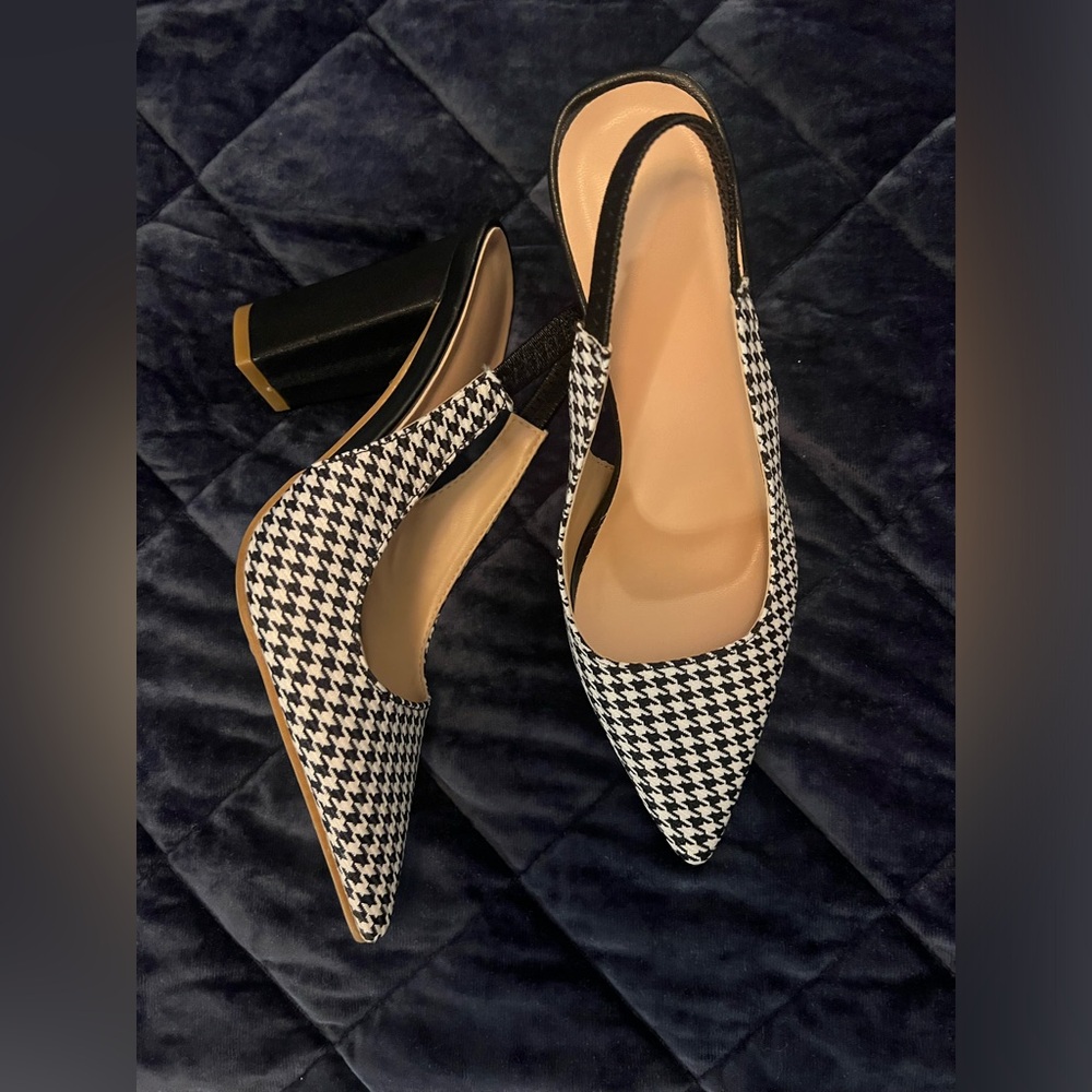 Houndstooth heels